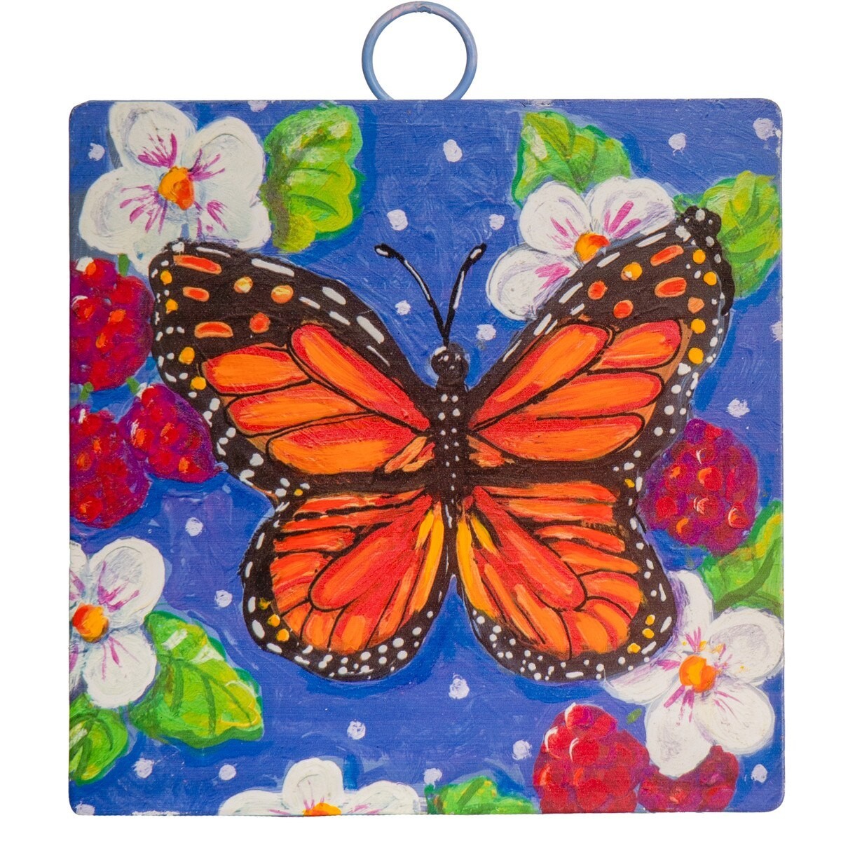 The Round Top Collection Mini Monarch Butterfly Print 6x6x1