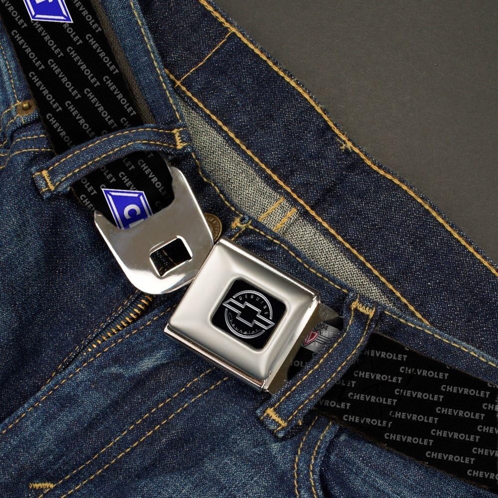 Chevy Seatbelt Belt – Chevy Bowtie Repeat W/Text Webbing ACC NEW
