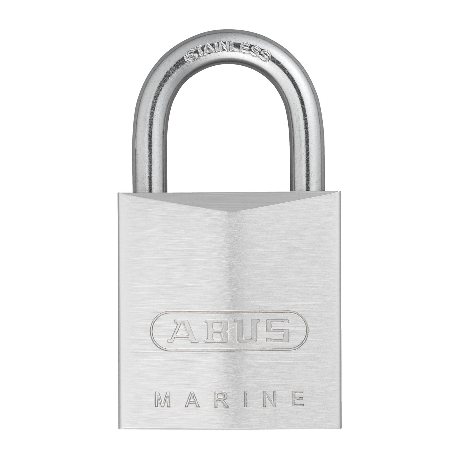 ABUS 75IB/30 Small Stainless Brass Lock with 2 Keys for Locker, Silver