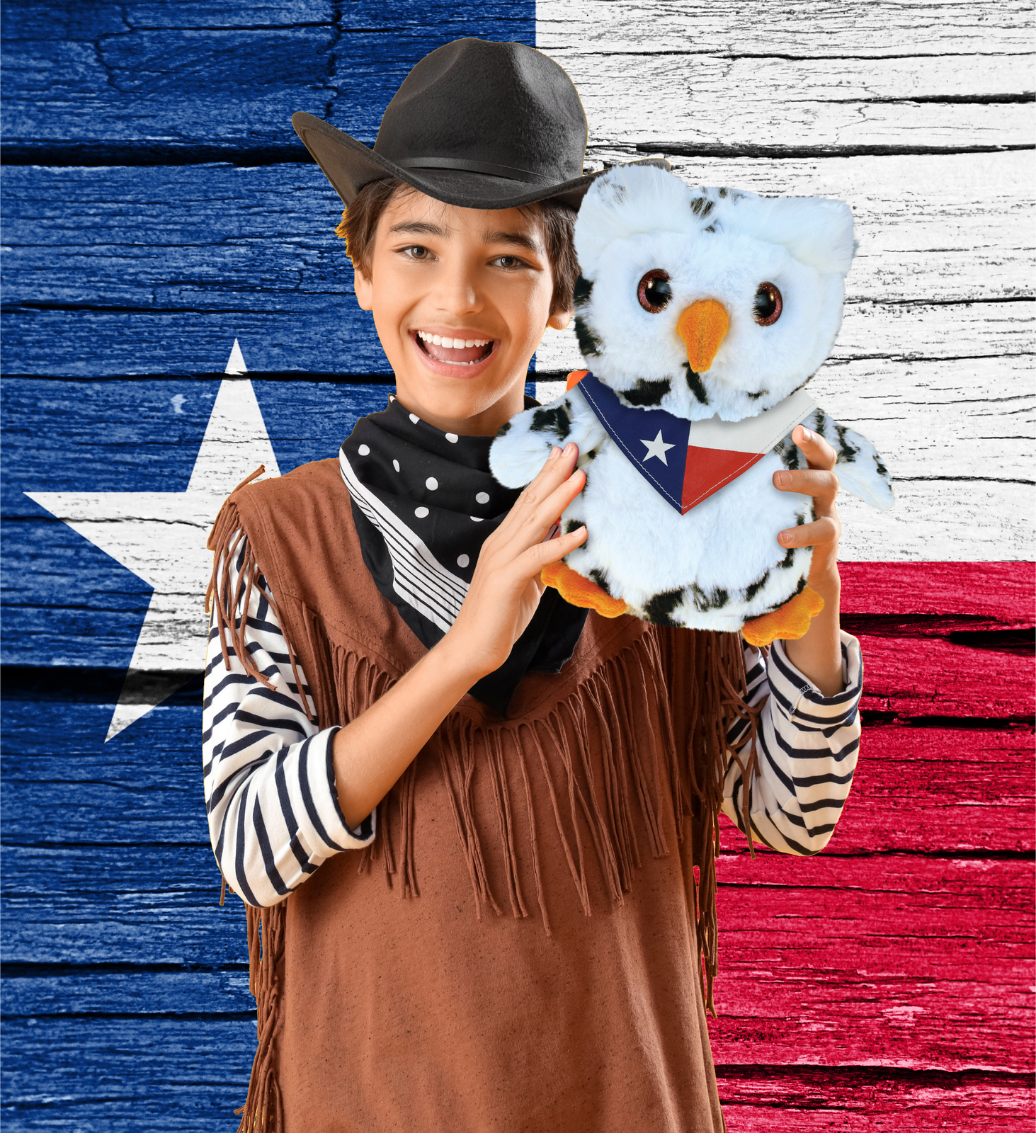 DolliBu Texas Flag Bandana Neck Scarf For Stuffed Animal Costume – 10 inches