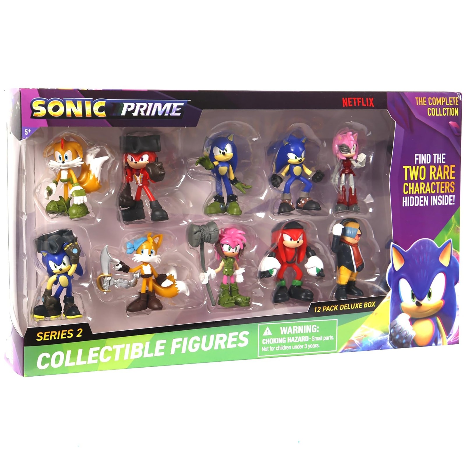 Sonic Prime: Deluxe Box V2-12 Pack Collectible Figures – 2.5″ Characters, Includ