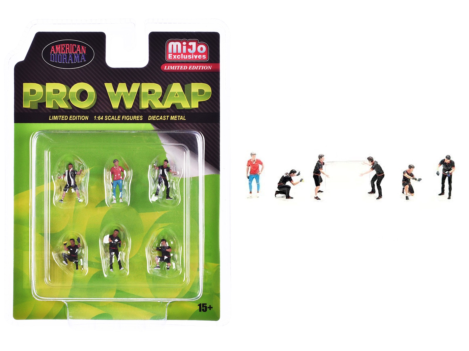 “Pro Wrap” 6 piece Diecast Figure Set (6 Figures) Limited Edition for 1/64 Scale