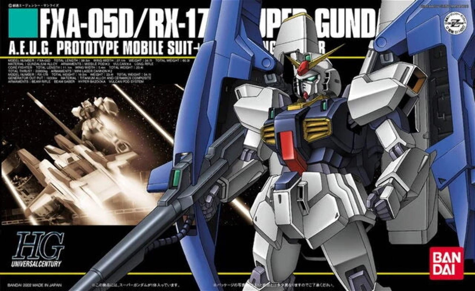 Bandai HGUC #35 1/144 RX-178+FXA-05D Super Gundam Model Kit