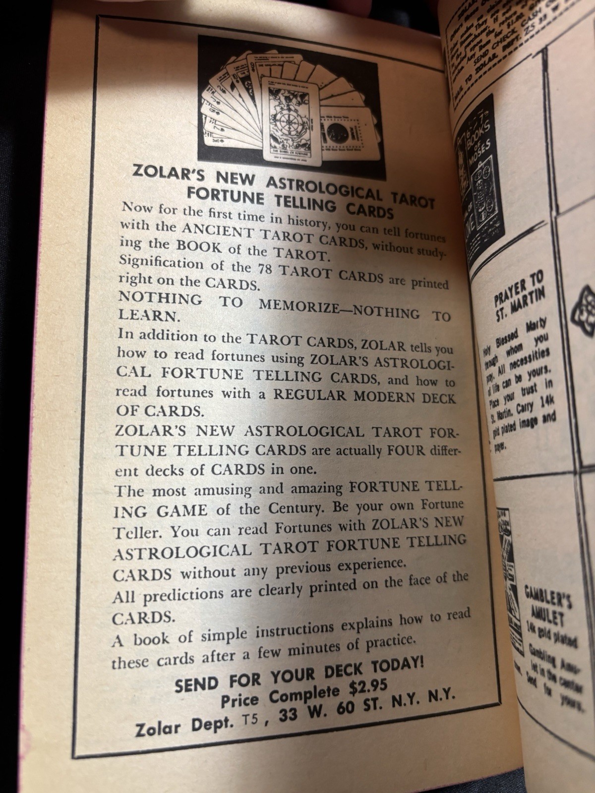 Vintage Zolar Fortune Telling Hypnosis & Mastering Your Memory Book Lot of 3