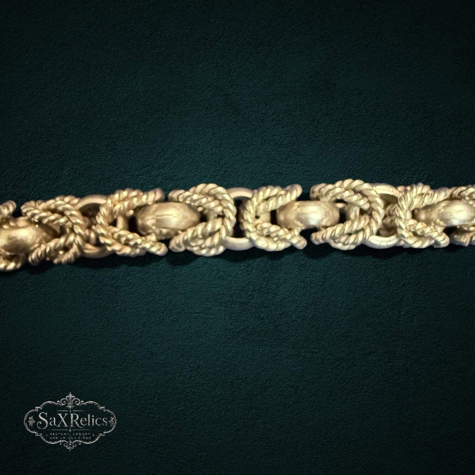 Amarre — Vintage Taxco Sterling Silver Woven Rope Link Bracelet (925 Mexico)