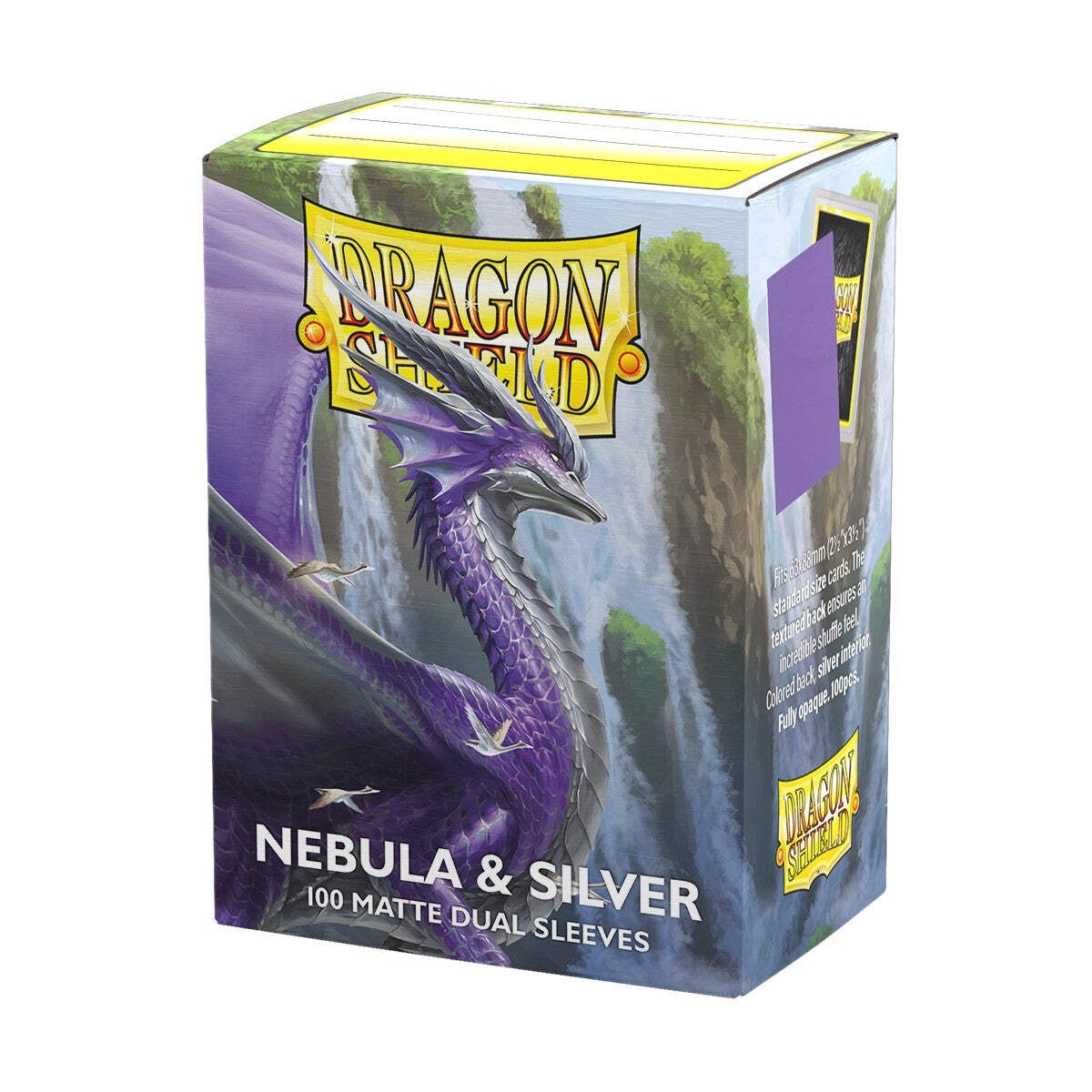 Dragon Shield Sleeves: Standard Matte Dual – Nebula & Silver 100CT