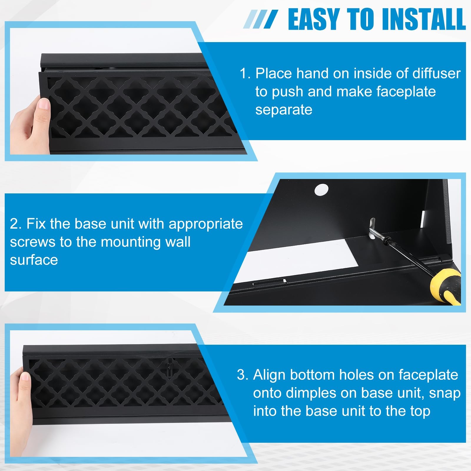 Blulu 1 Pcs Baseboard Register Duct Opening Size Modern Design Vent Covers for H