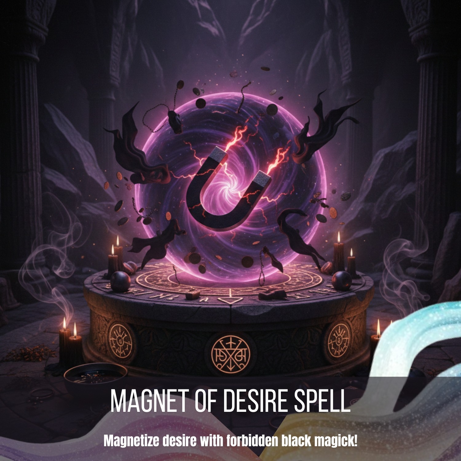 Dark Black Magick Power of Attraction with the “Magnet of Desire” Spell