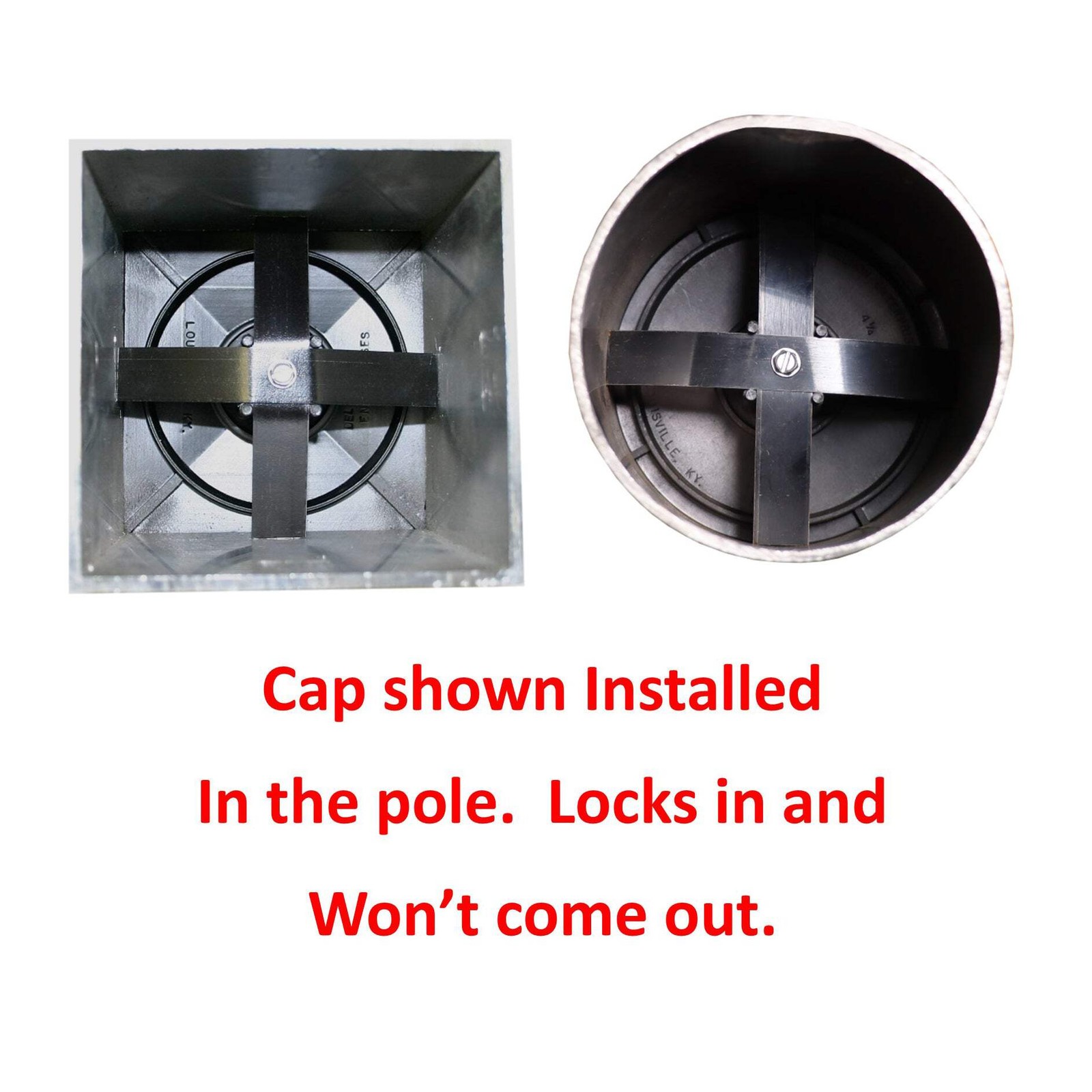 2-1/2″ Standard Round Pole Cap (Part # 86-00042)