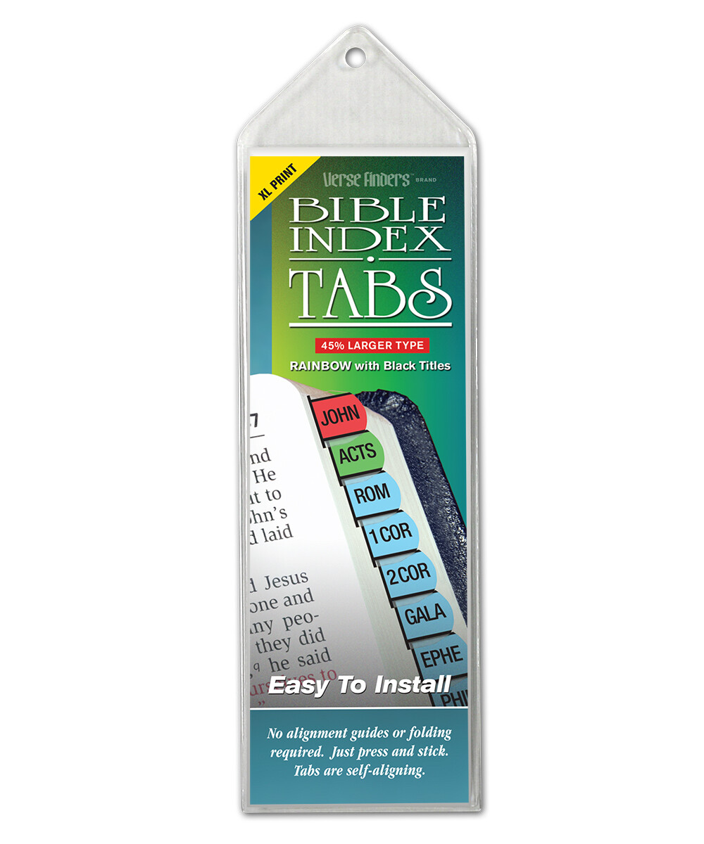 XL Print EXTRA Large RAINBOW Bible Index Tabs Labels Dividers Markers Made in US