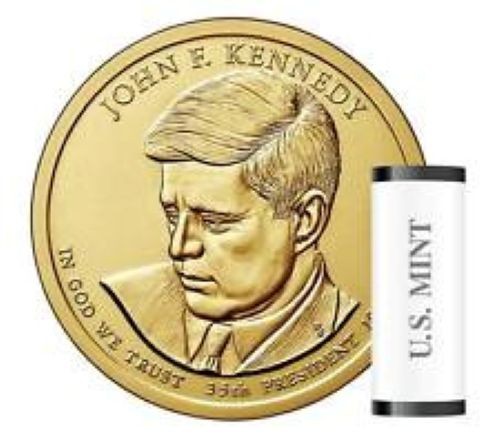 Presidential Dollar: JOHN F KENNEDY (35th President) “D” MINT ROLL