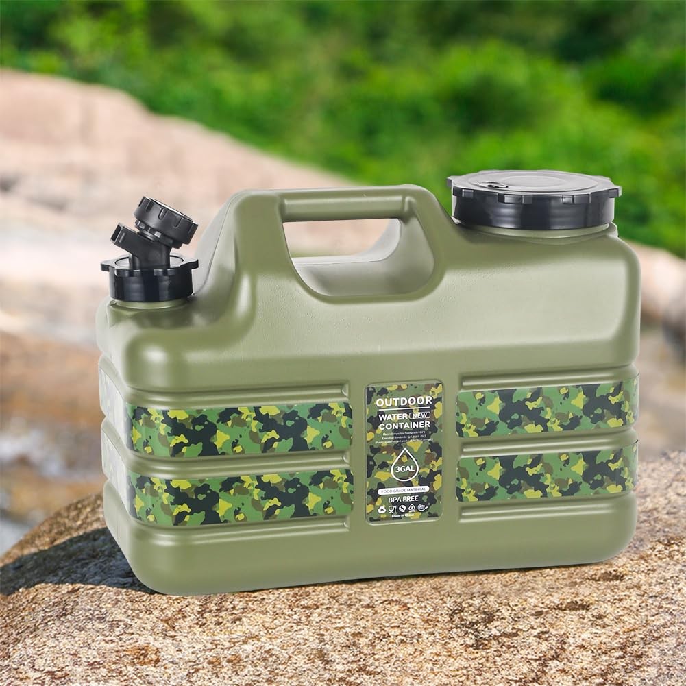 ASIEIT 3 Gallon Camping Water Container with Spigot Portable Camping Water Jug B