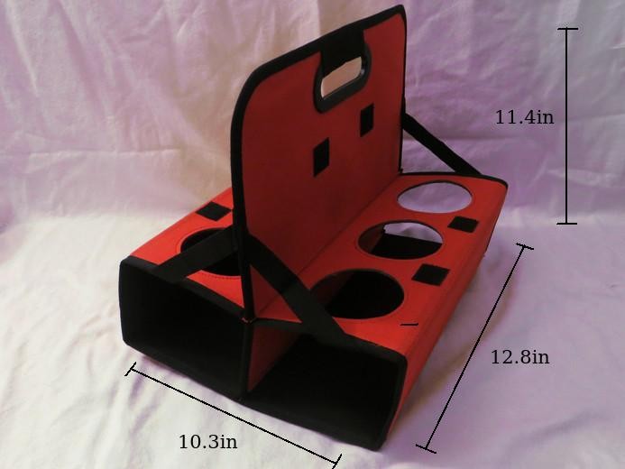 Red Collapsible Drink Carrier for Delivery