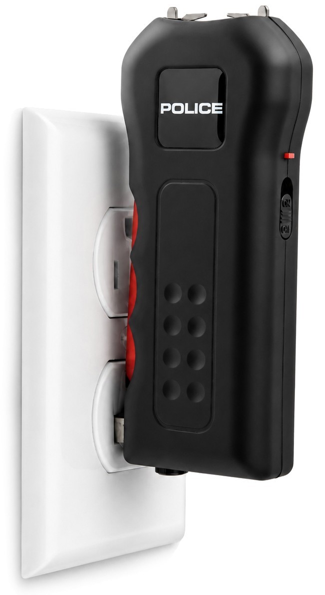 POLICE Stun Gun Burn Pepper Spray Combo Self Defense 618 Black