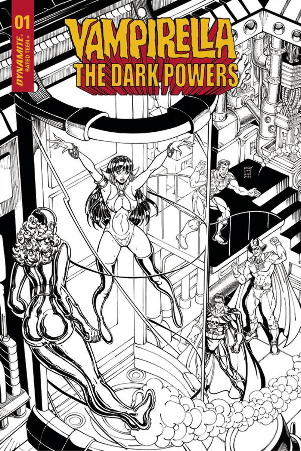 VAMPIRELLA DARK POWERS #1 1:11 ROBSON HOMAGE B&W VARIANT 2020