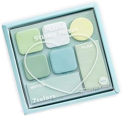 1Pc Mint Green Small Sticky Notes,4 Styles Set, Cute School Small,