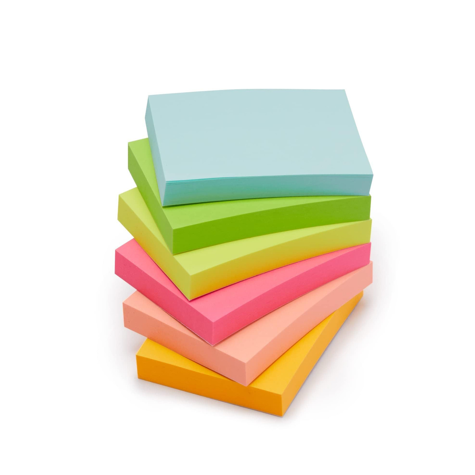 Amazon Basics Mini Rectangular Sticky Notes, 1.5×2 1.5″ x 2″, Assorted