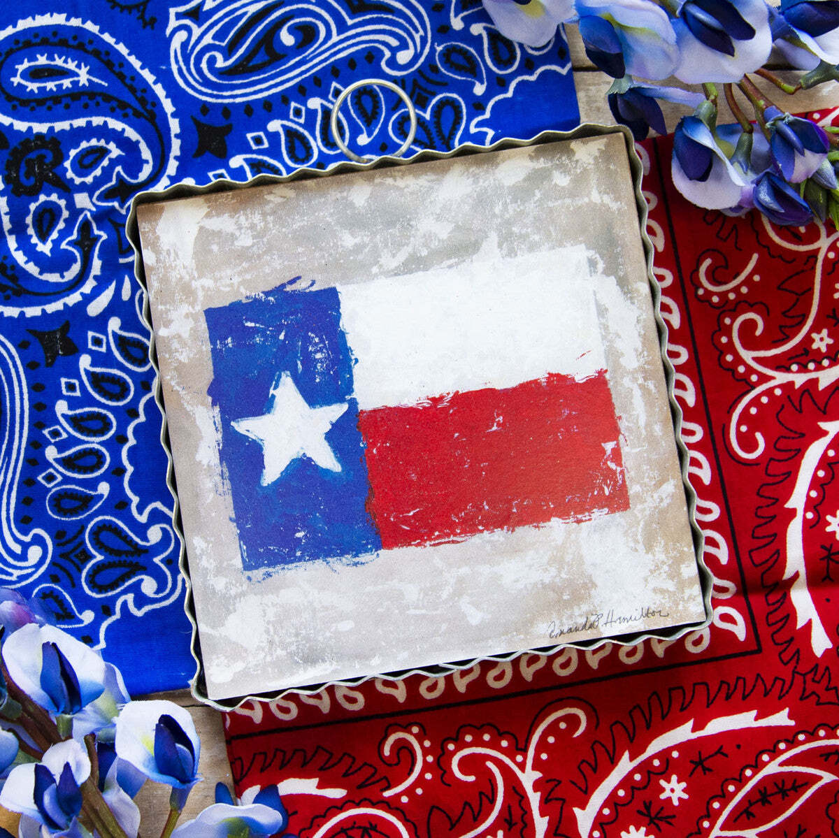 The Round Top Collection Mini Texas Flag Print