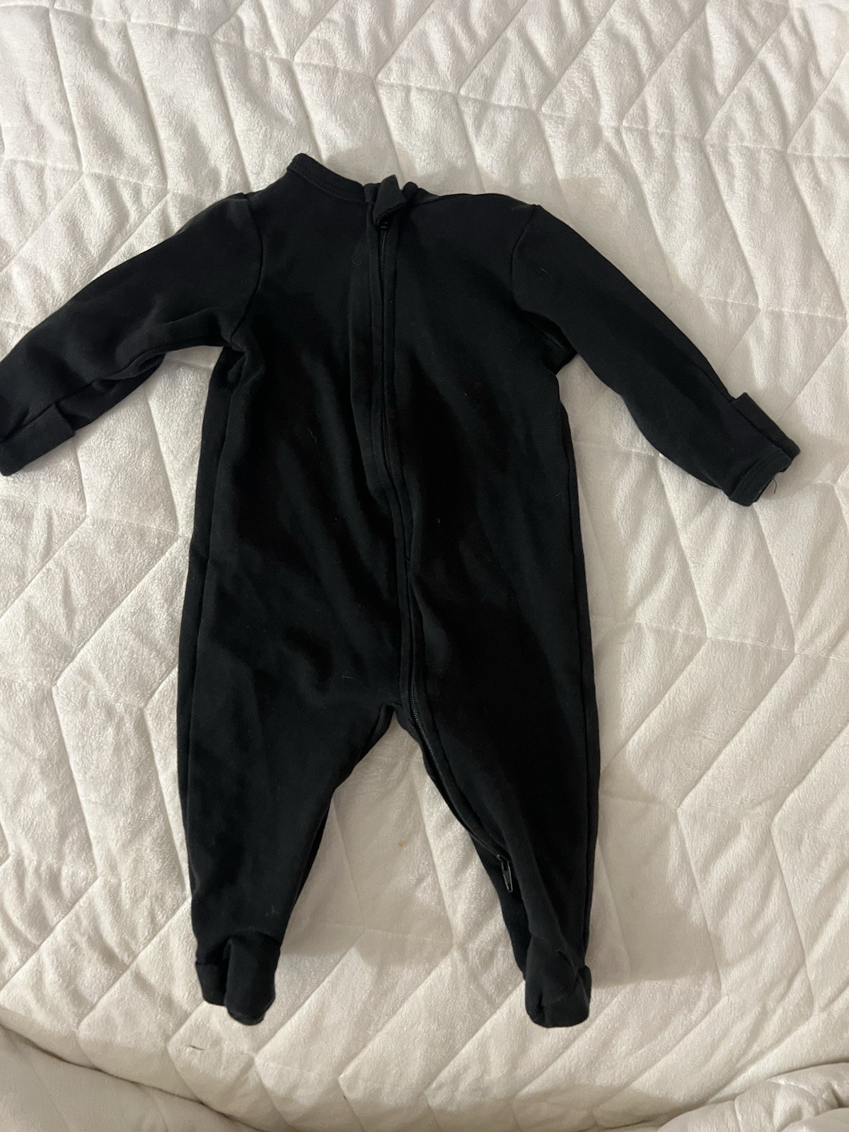 GUISBY Baby Pajamas with Mitten Cuffs – black 0-3m
