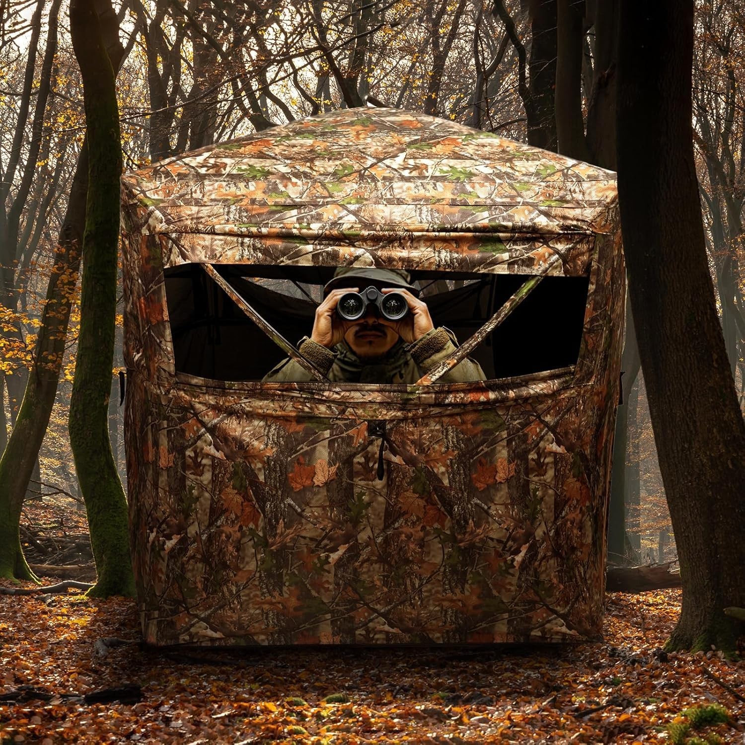 FUNHORUN Hunting Blind Ground 270 Degree Medium, 270 degree see through