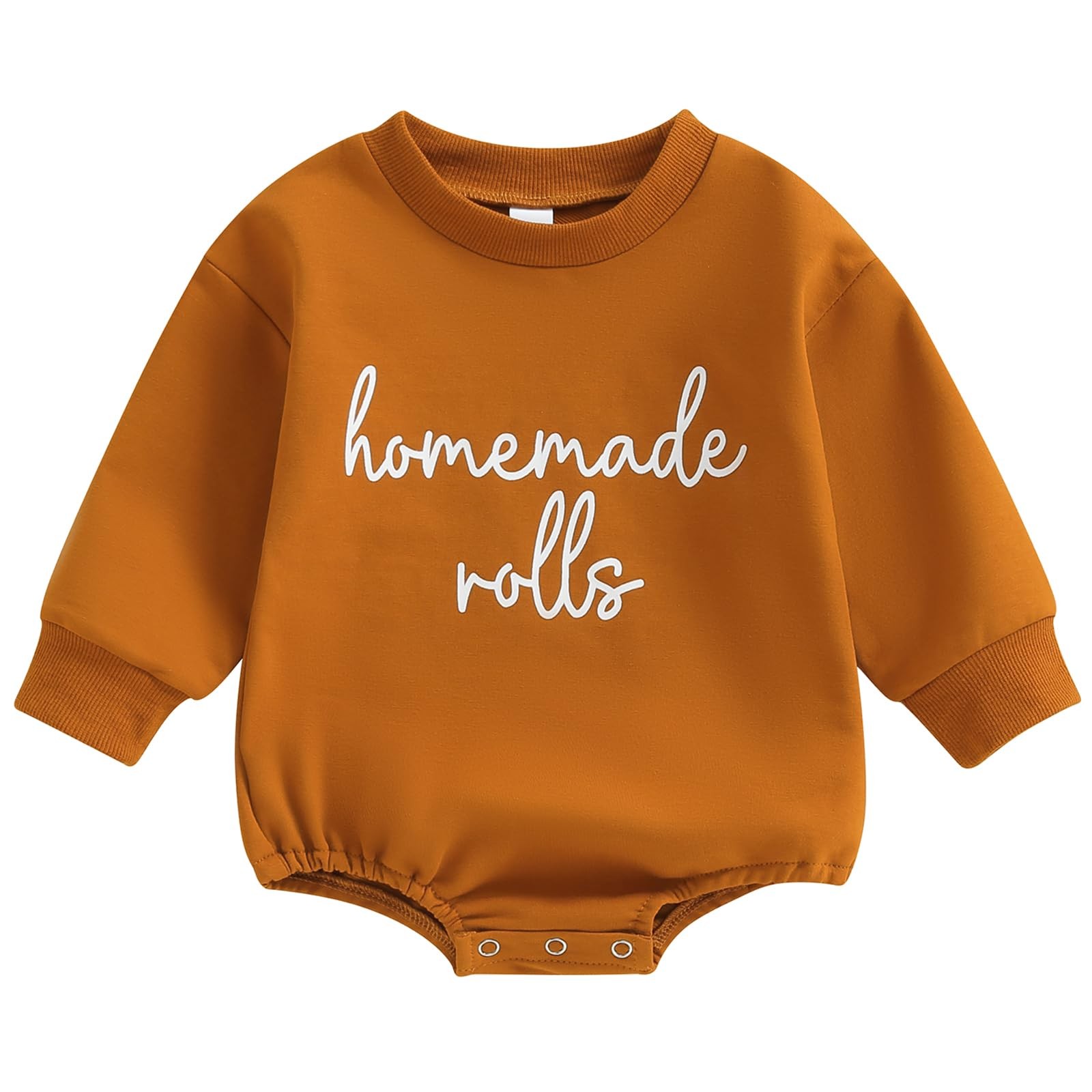 Pudcoco Baby Boys Girls Thanksgiving Outfit Homemade Rolls 0-3 Months, Coffee