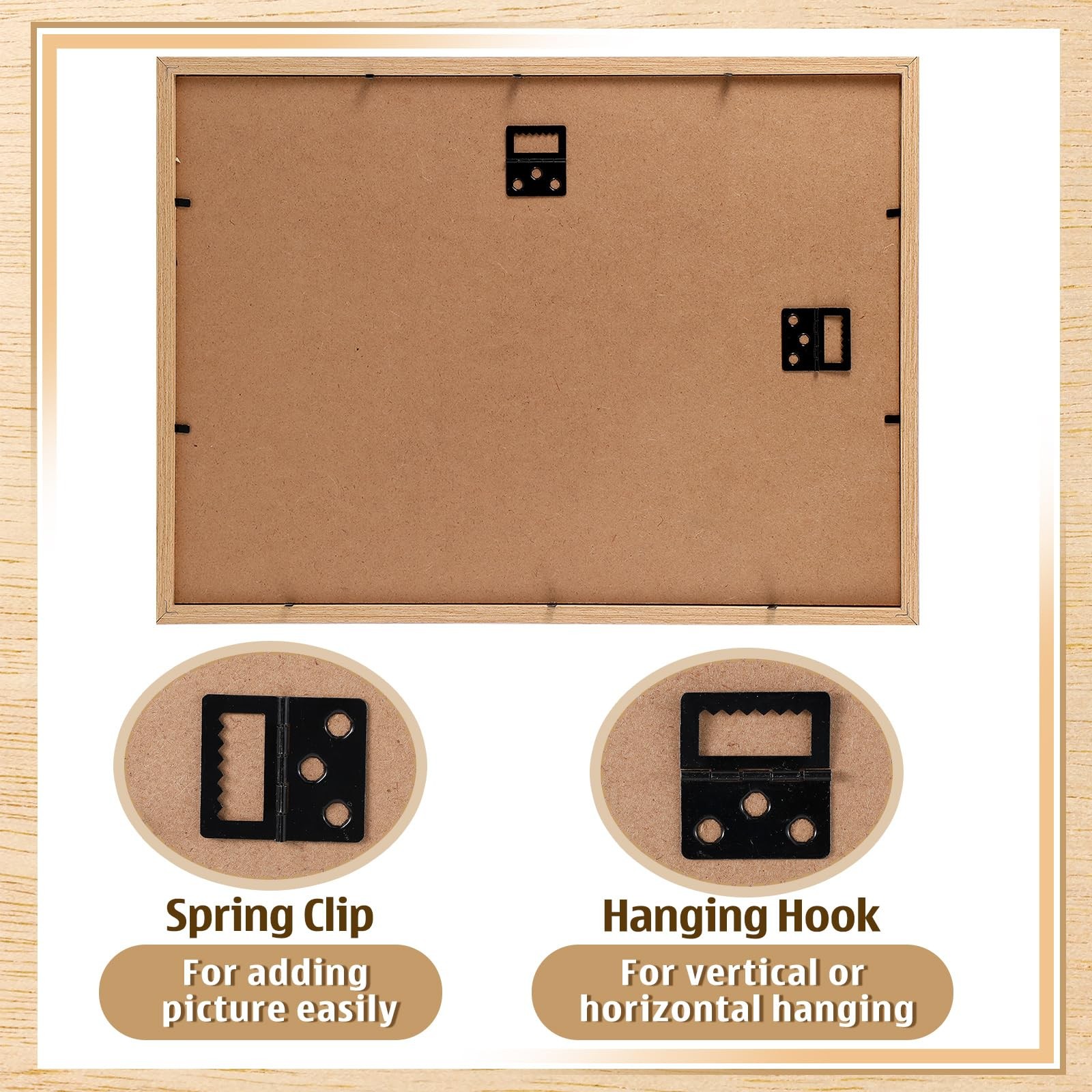15 x 11 Inch Certificate Frame with Pressed Flowers Self-adhesive Wood DIY Diplo