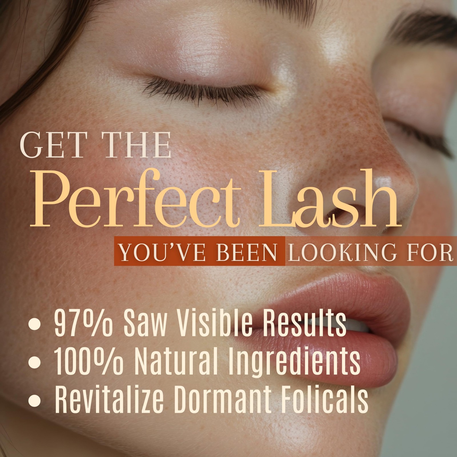 Eyelash Growth Serum – Advanced Biotin, Peptides & 1 Fl Oz (Pack of 1), Gold