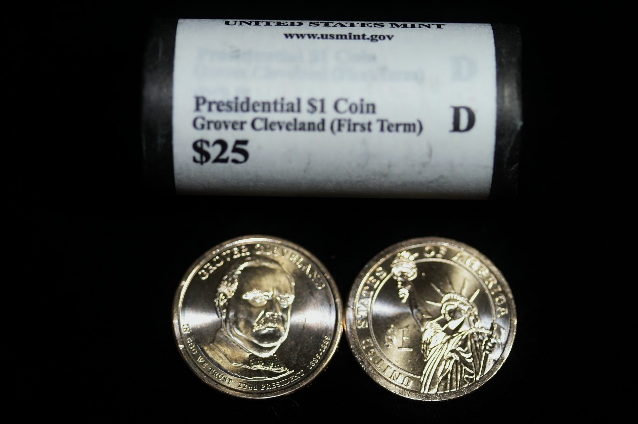 Presidential Dollar: GROVER CLEVELAND (22nd President “First Term”) “D” MINT…
