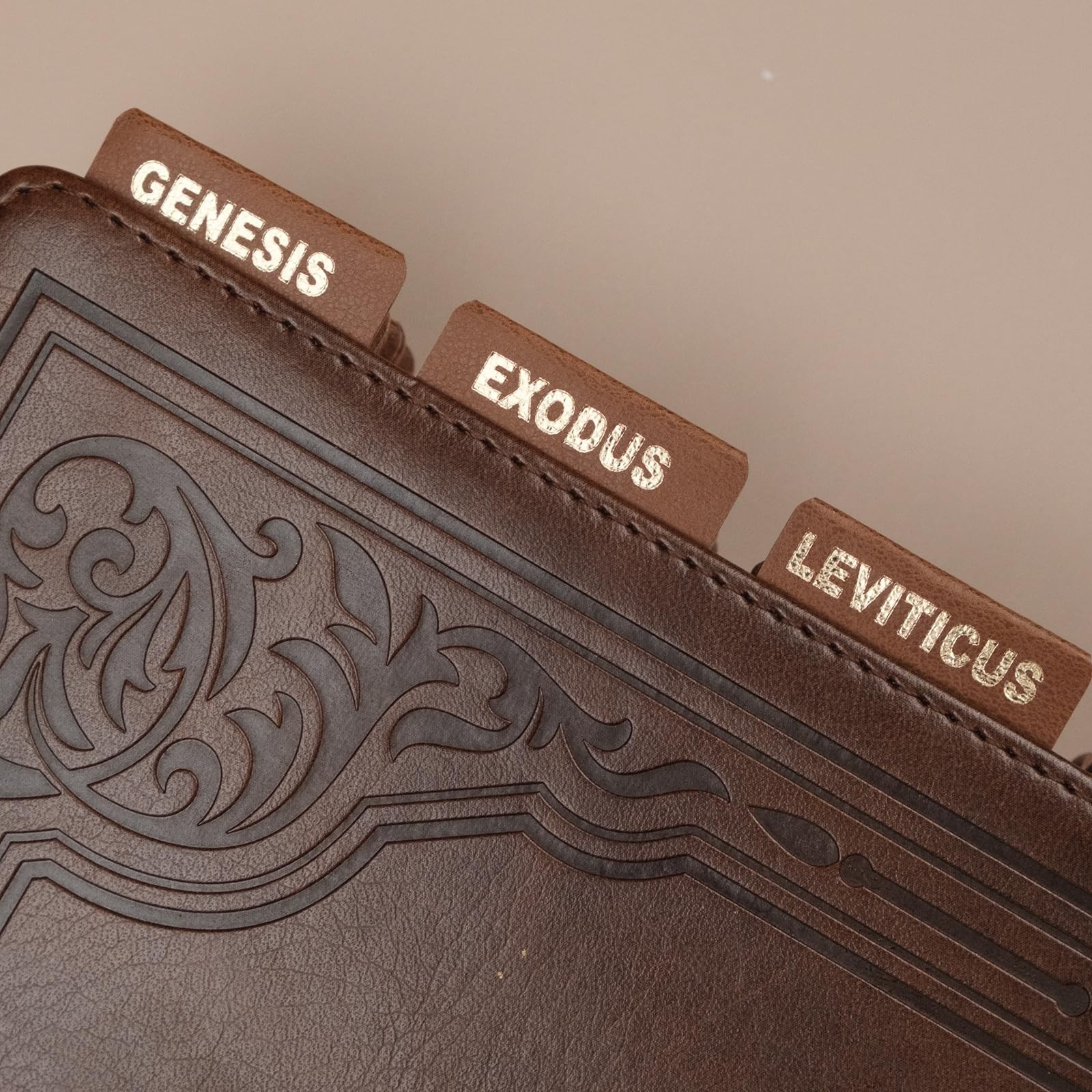 -Leather Bible Tabs, Bible Tabs for Women and Men(Gold Foil Lettering) Large Pri