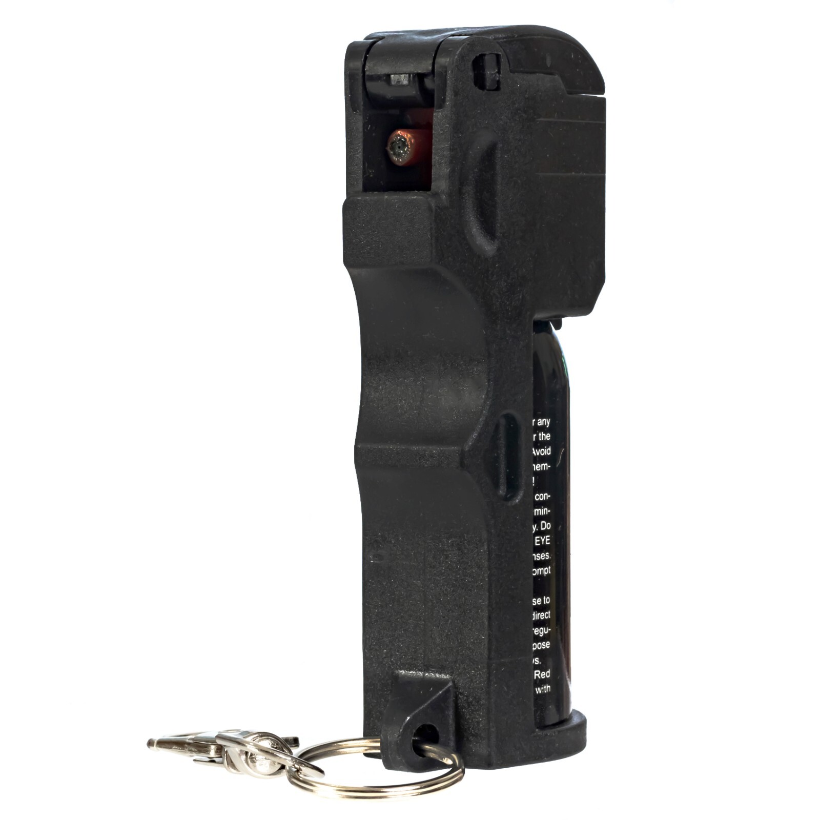 Burn Pepper Spray Self Defense 1/2oz Flip Top Security Keychain Black