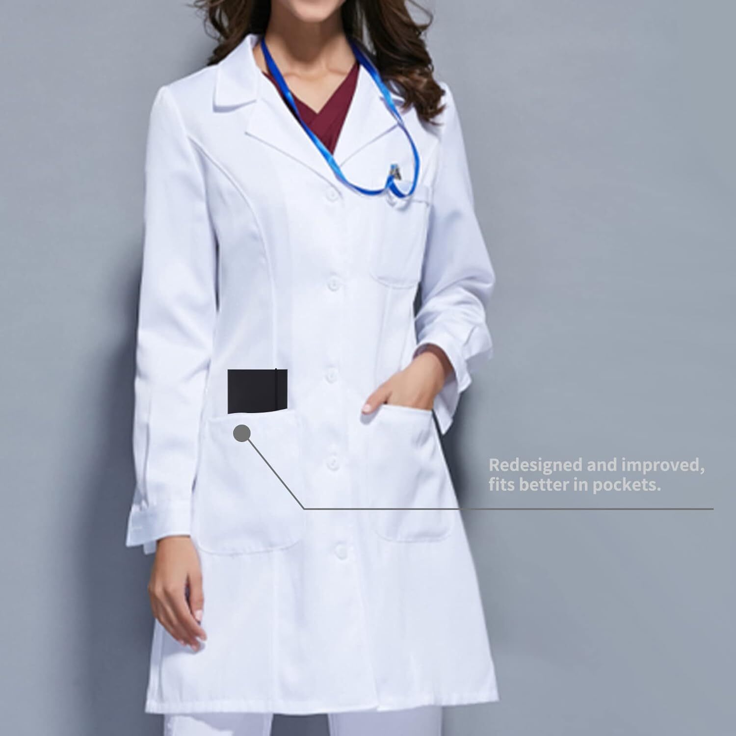 2 Pack Black Nurse Medical Clipboard with Reference Guide Lightweight Plastic
