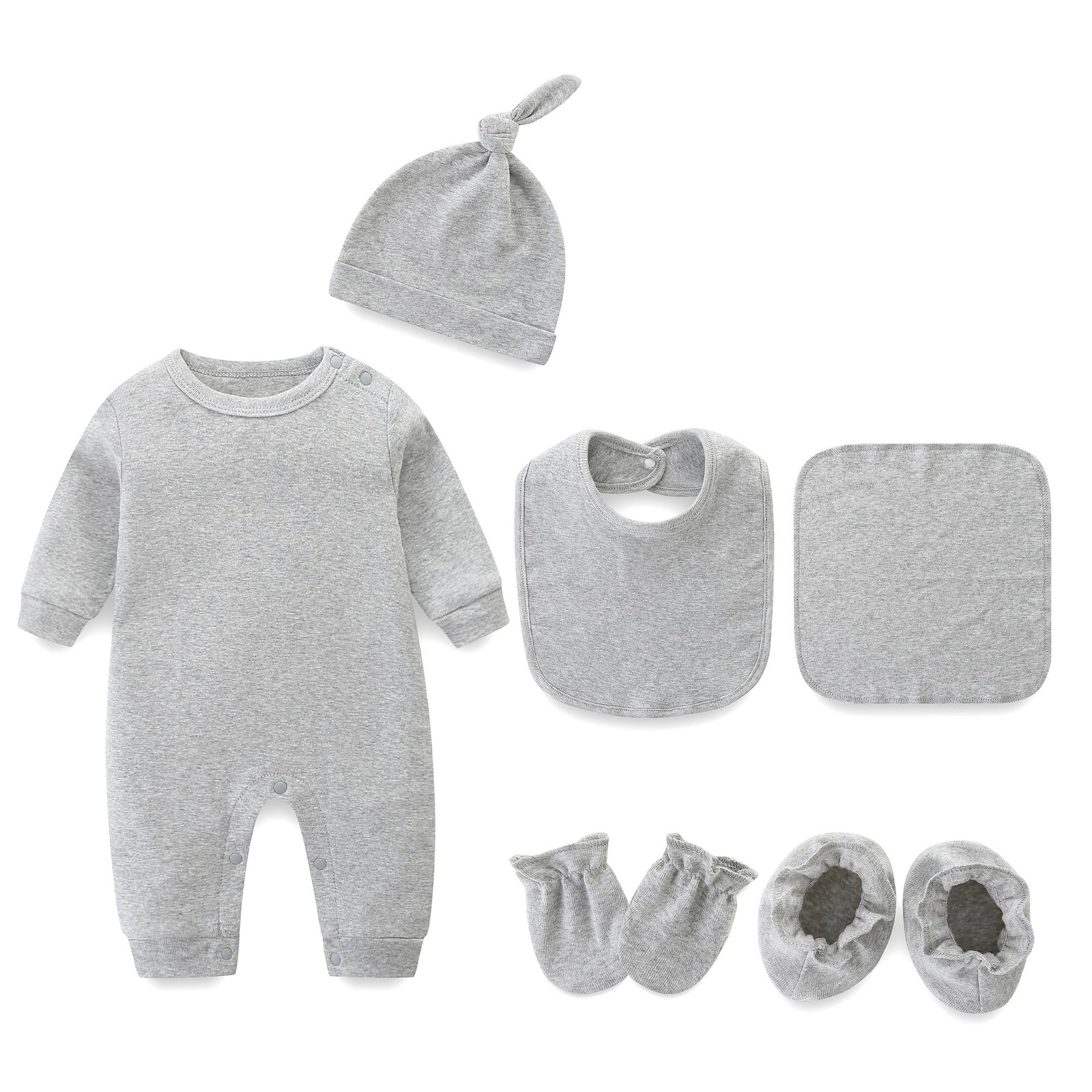 Coming Home Outfit Boy Baby Essentials for Newborn Clothes 0-3 Months, Grey