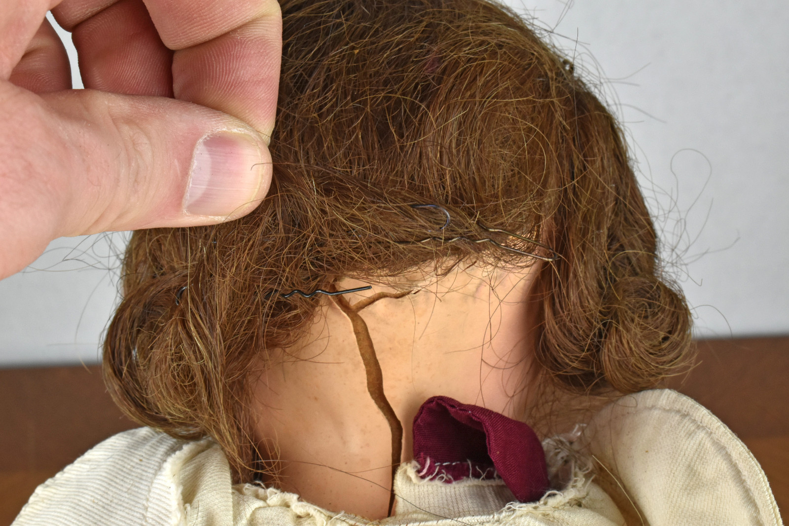 Antique Paranormal Creepy Haunted Looking 17″ Composite Sleepy Eye Baby Doll