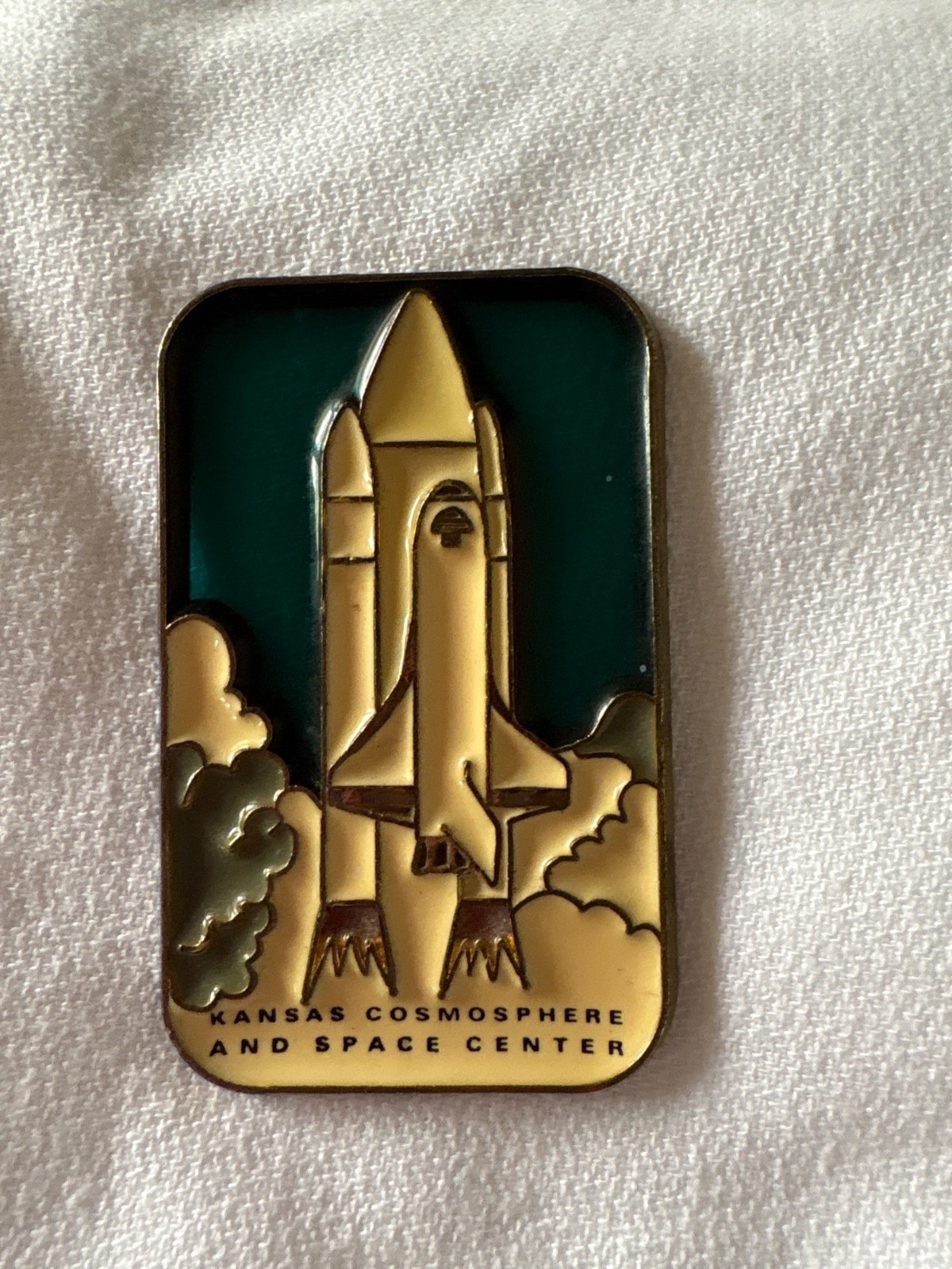 Kansas Cosmosphere & Space Center Souvenir Enamel Sun Catcher Rectangle Design
