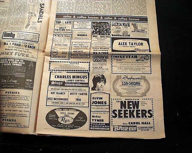 JILL JOHNSTON Radical Lesbian Feminism Dance Critic EDITORIAL 1971 Newspaper