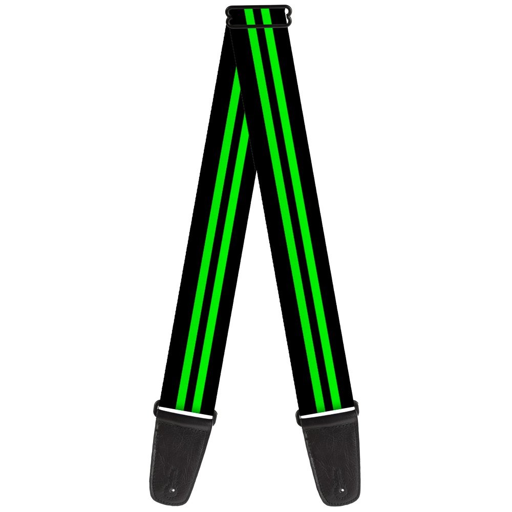 Guitar Strap – Stripe Black/Green ACC NEW