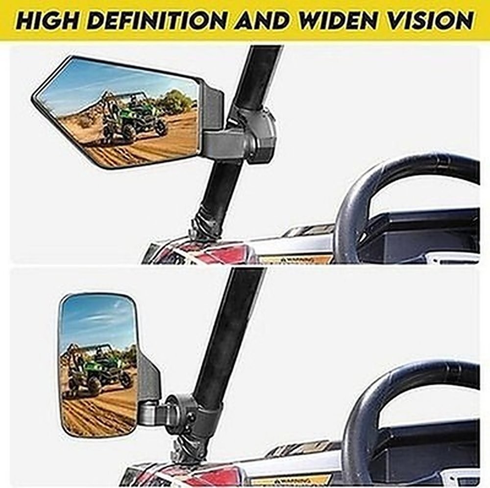 SHEJISI UTV Side Mirrors Spring Back 1.5-2.0 Roll Cage SXS #R036