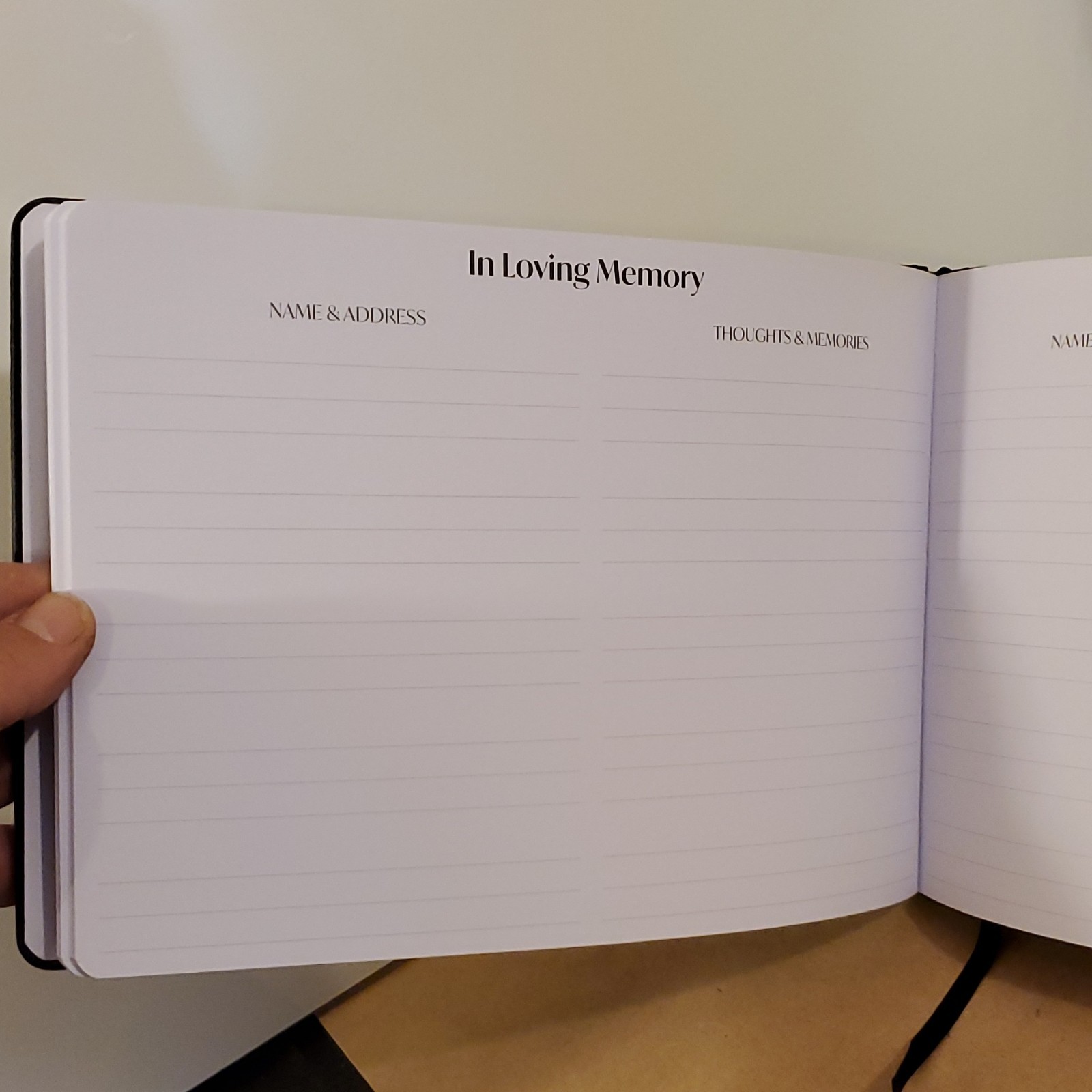 Skyline In Loving Memory Memorial Book Funeral Guest Book Black