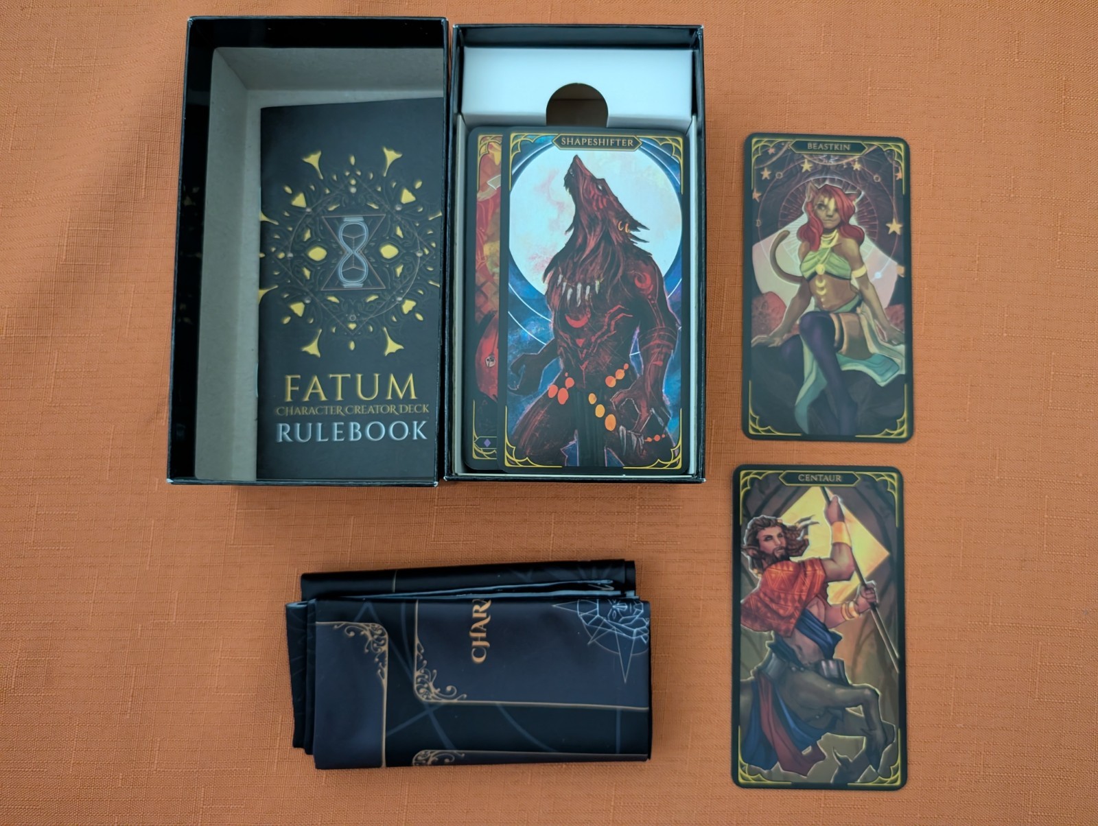 FATUM RPG TTRPG Character Creator Deck Cards with Rulebook And Cloth D&D DnD