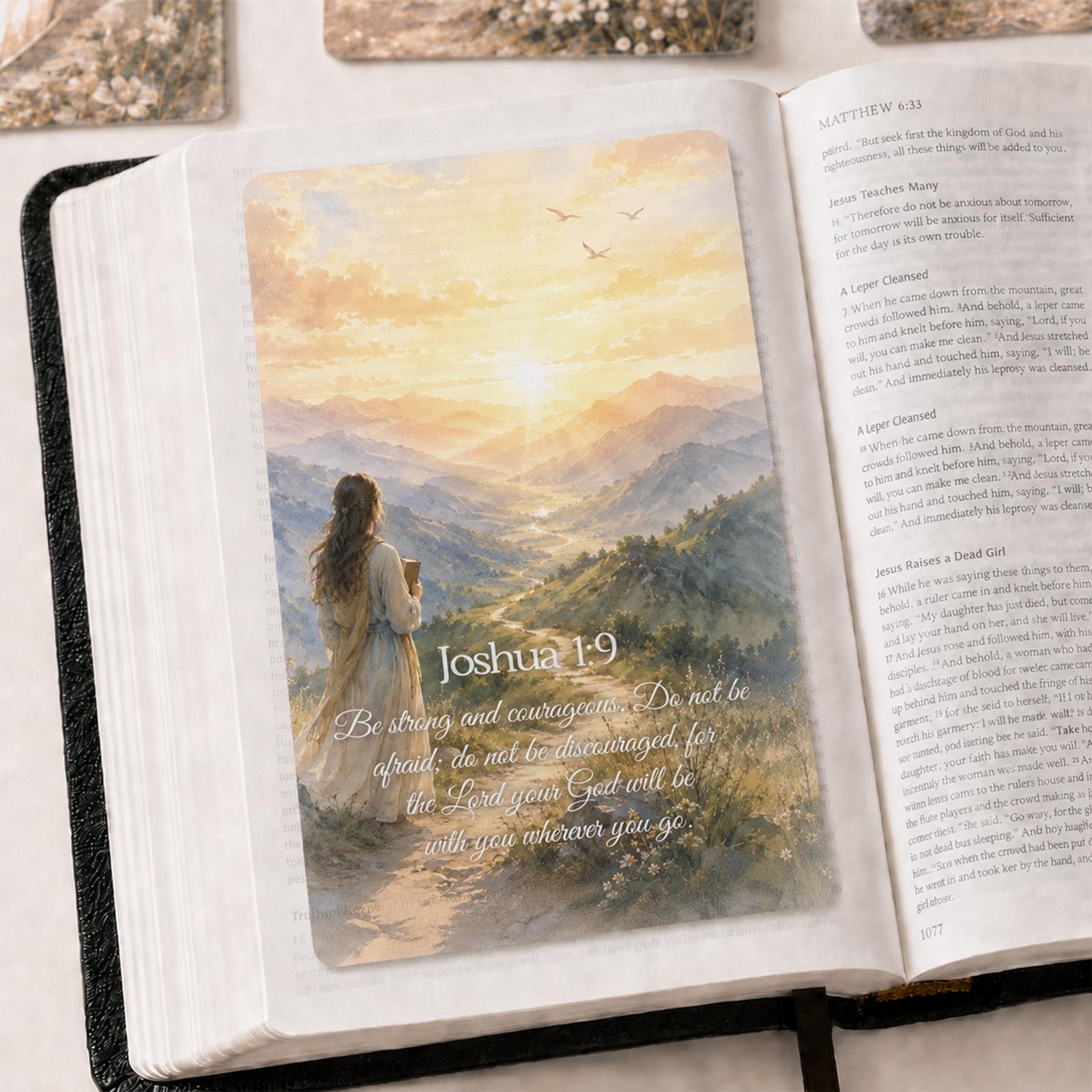 16PCS Bible Page Overlays for Women, Christian Bookmark 5.39″L x 8.39″W, A1