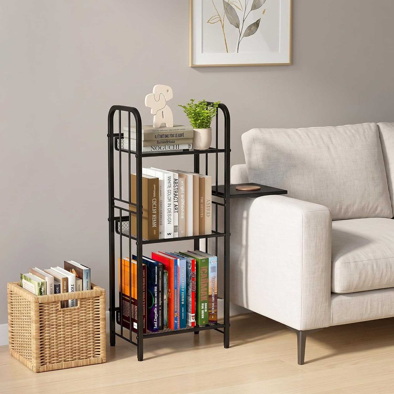 Bookshelf Storage Shelf Bookcase Freestanding Storage Stand for Living Room,…