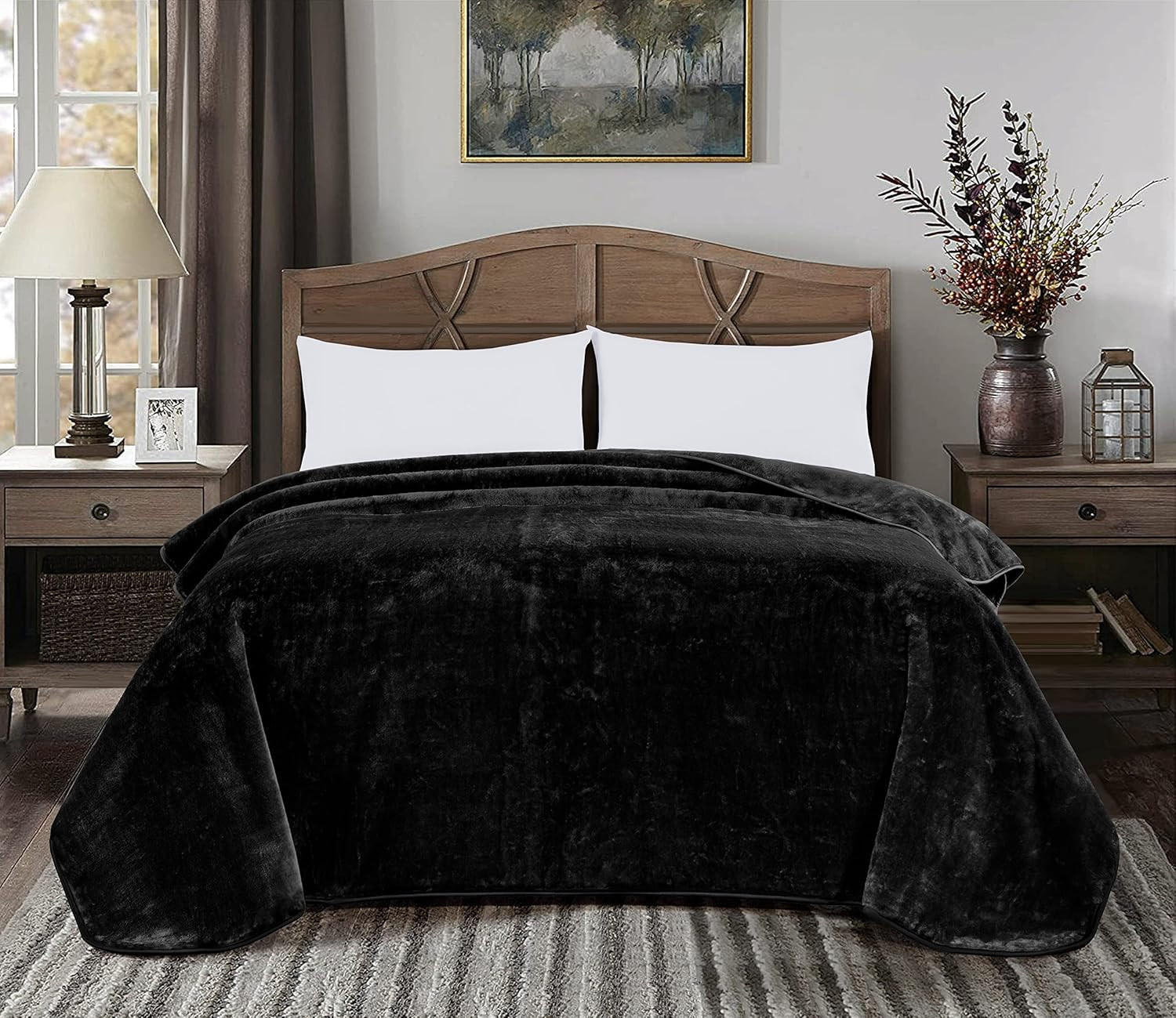 Heavy Single Ply 12.2 Lbs Oversized Korean Style Faux Mink Blanket, 750GSM Thick