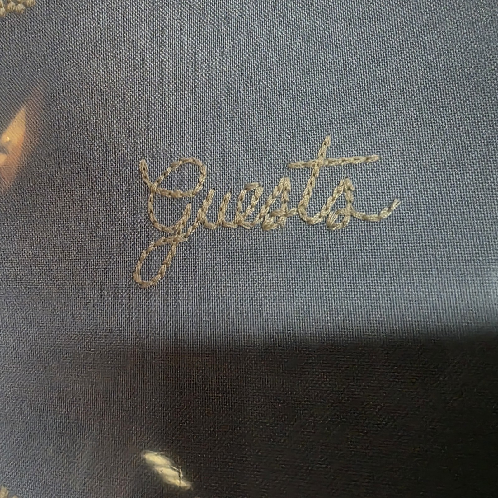 RIFLE PAPER CO. Guest Book | Hard Cover Hydrangea Embroidered Sealed