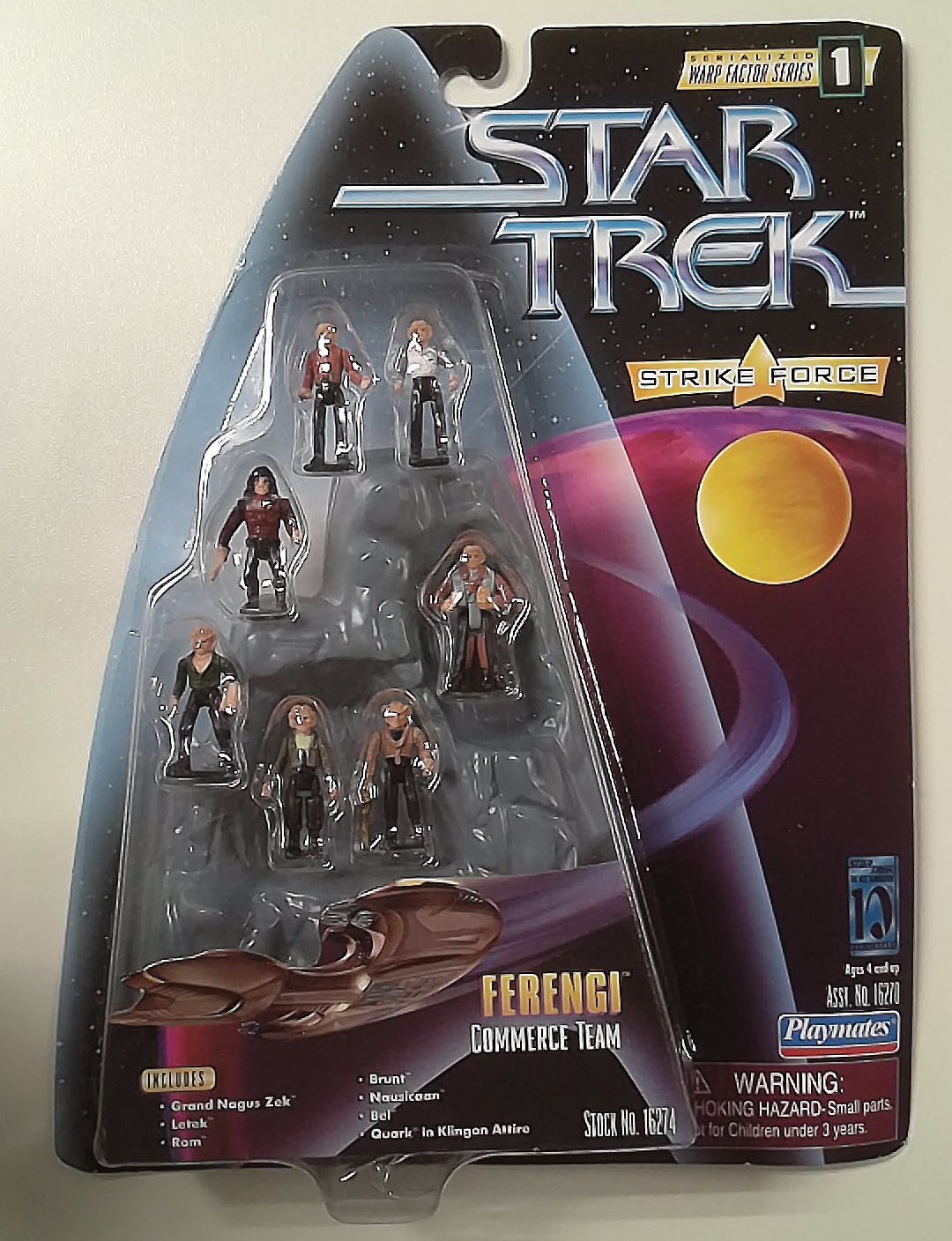 1x RJ1483: Star Trek: Ferengi Commerce Team: Playmates: 16274: 1997 New Lightly
