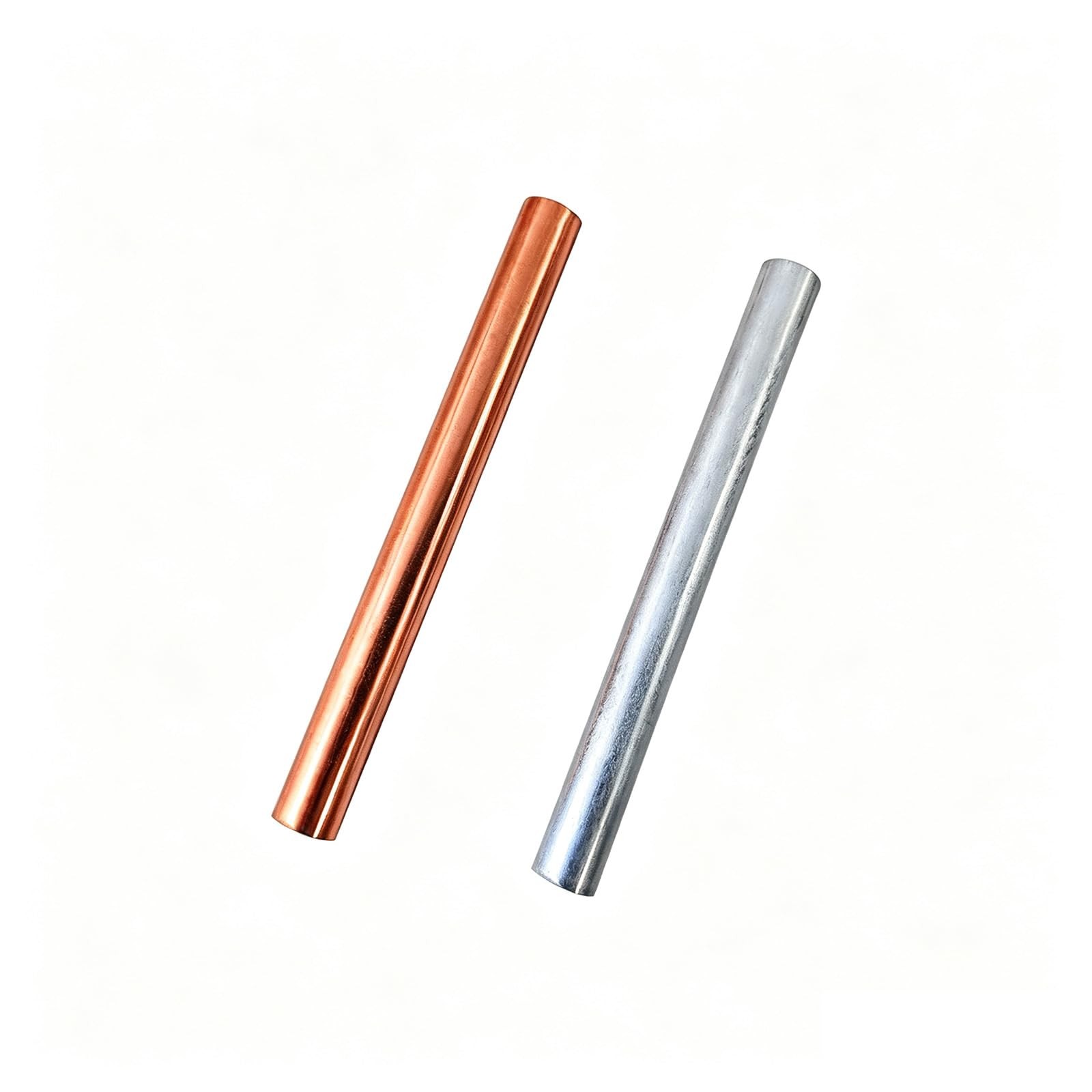 HWYEE 99.995% & 99.98% Pure Copper Zinc Rods 3/8 x 4 (2PCS 10 * 102mm) Solid