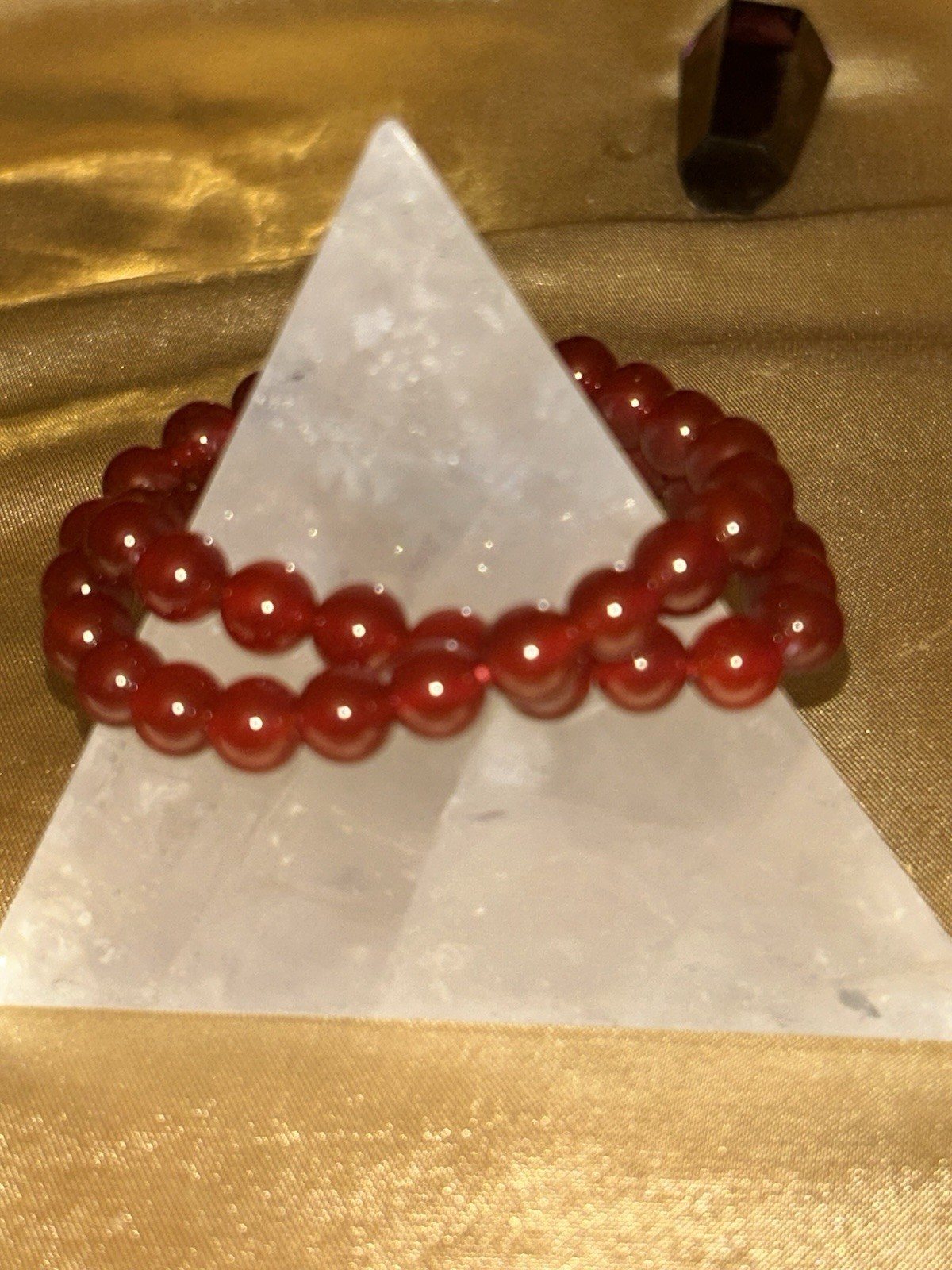 Handmade Carnelian Bracelet Set of 2 Reiki Charged Courage Prosperity Energy