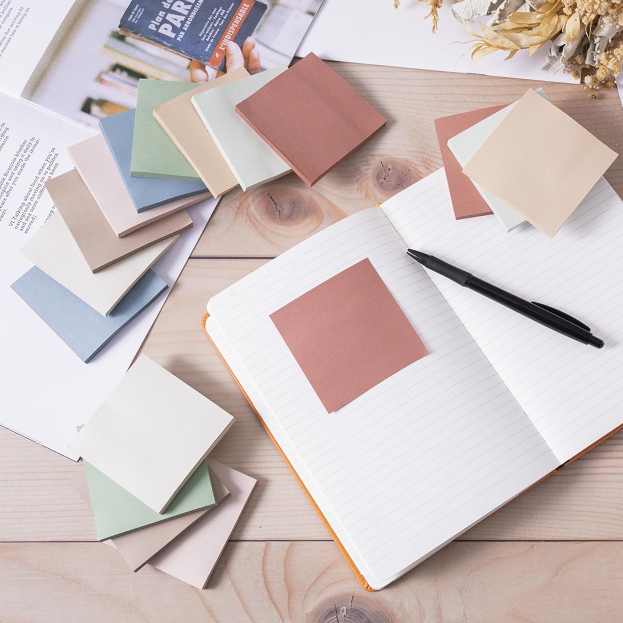 (16 Pack) Sticky Notes 3×3, Vintage Colors, 3 in x 3 in, Colors