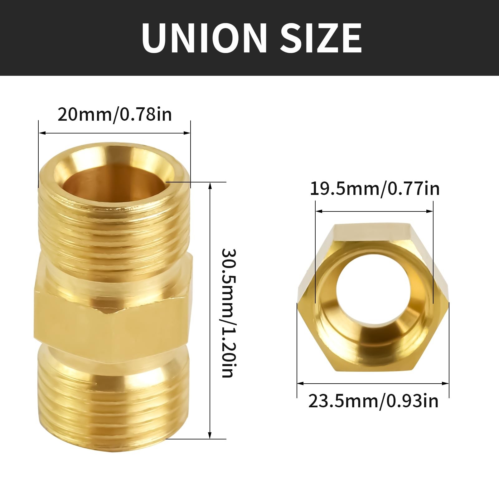 MuHize 5/8″ OD Brass 5/8 Inch, Compression x