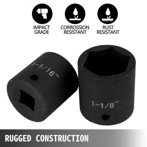 Impact Socket Set 12 Inches 19 Piece Impact Sockets Standard Socket