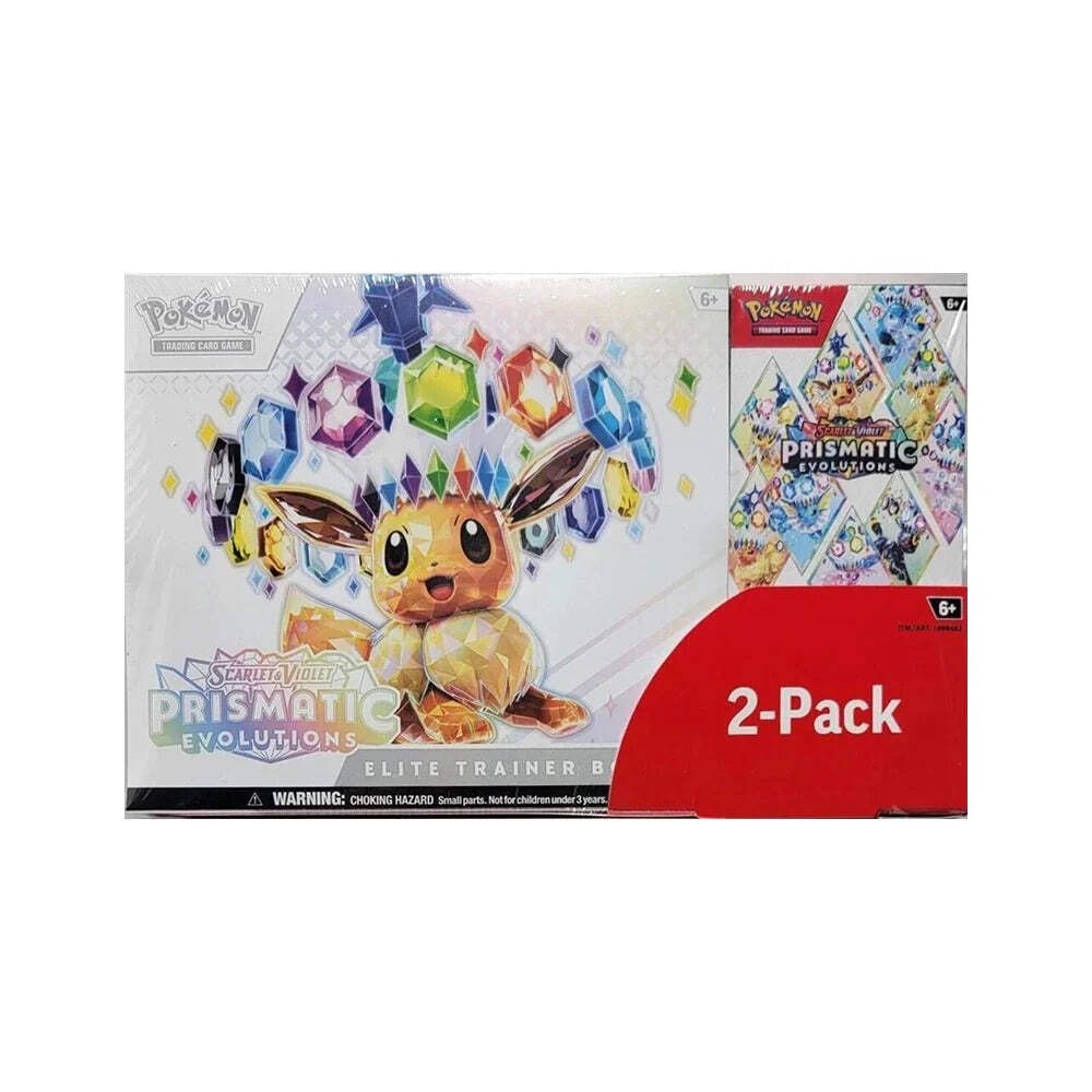 Pokémon TCG: Prismatic Evolutions 2-Pack Elite Trainer Box and Booster Bundle